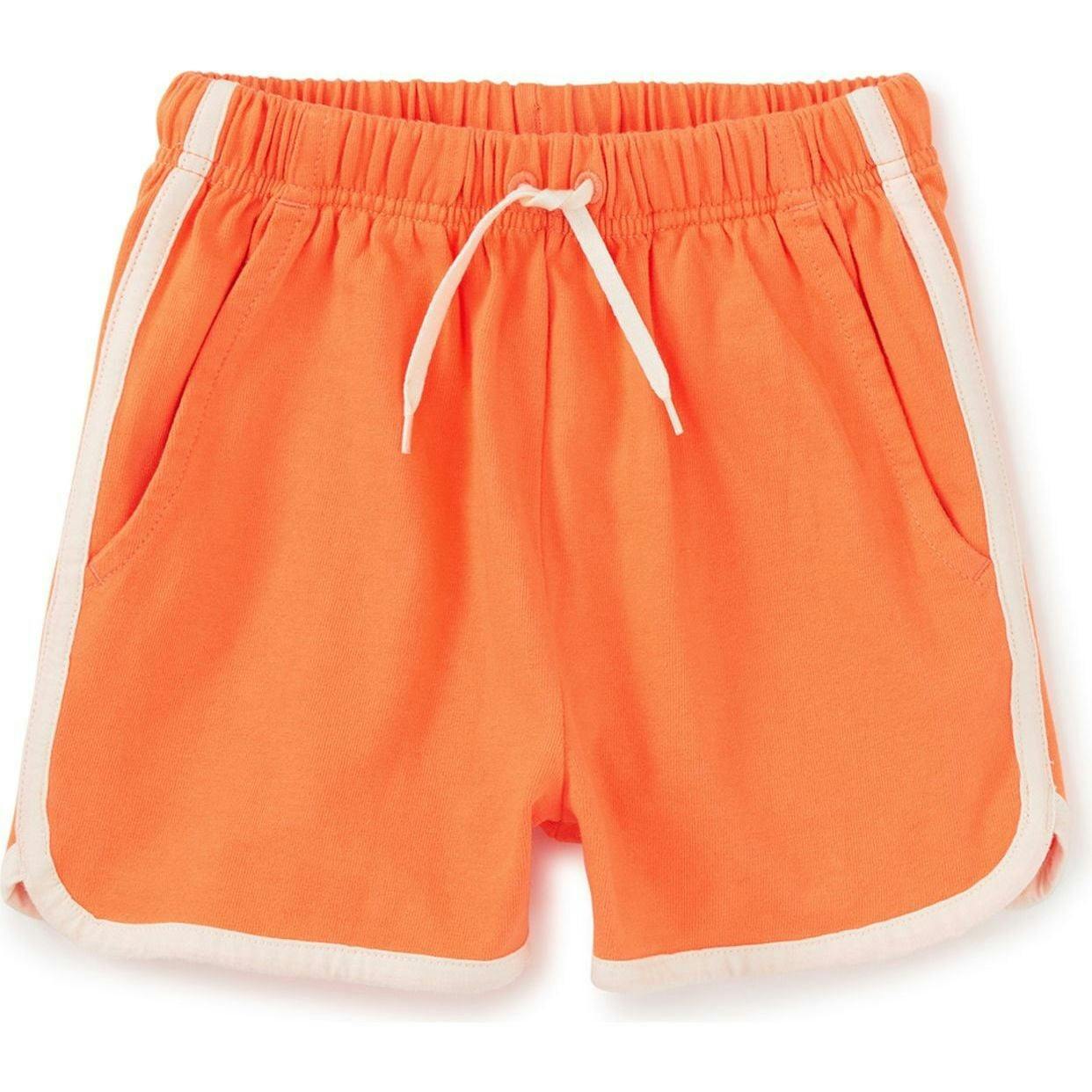 Sporty Ringer Shorts, Orange