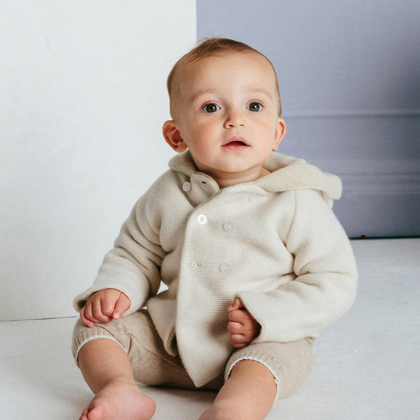 Baby Teddy Coat in Off White