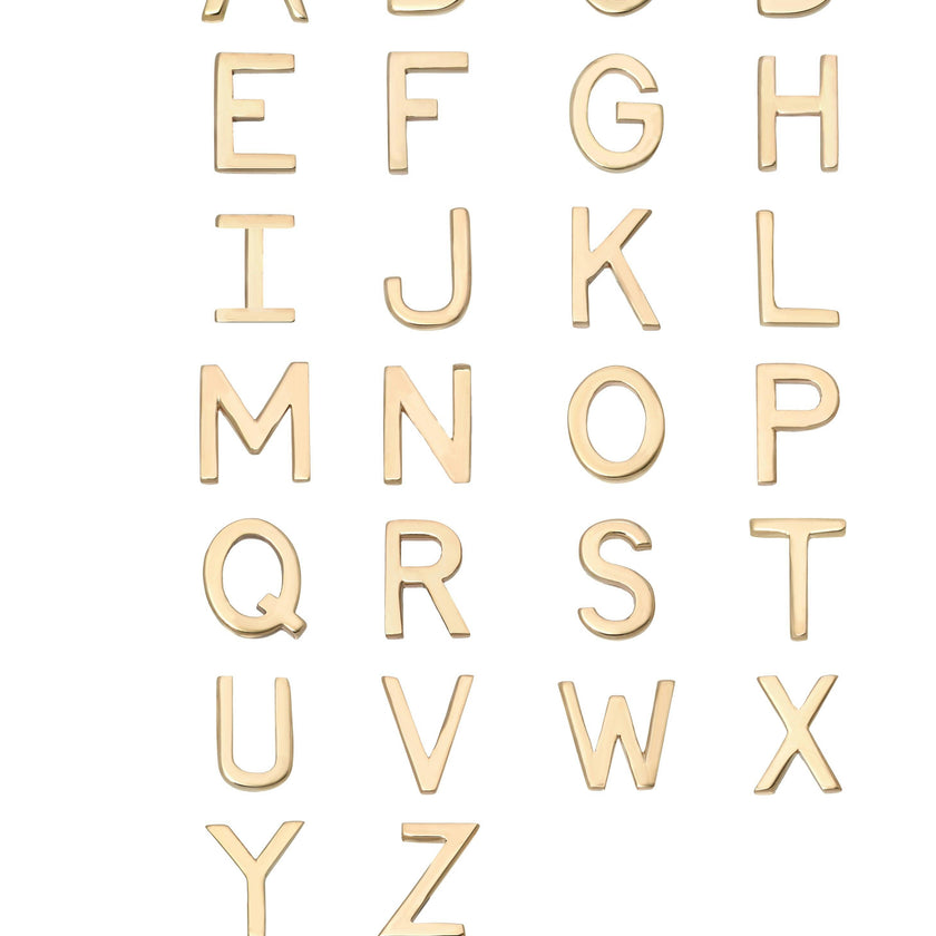 14K Gold Asymmetrical Initial Necklace