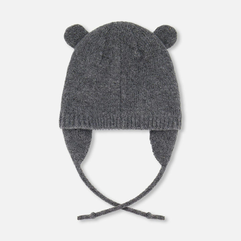 Lined Knit Hat with Ears