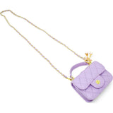 Tiny Quilted Ballet Charm Handbag
