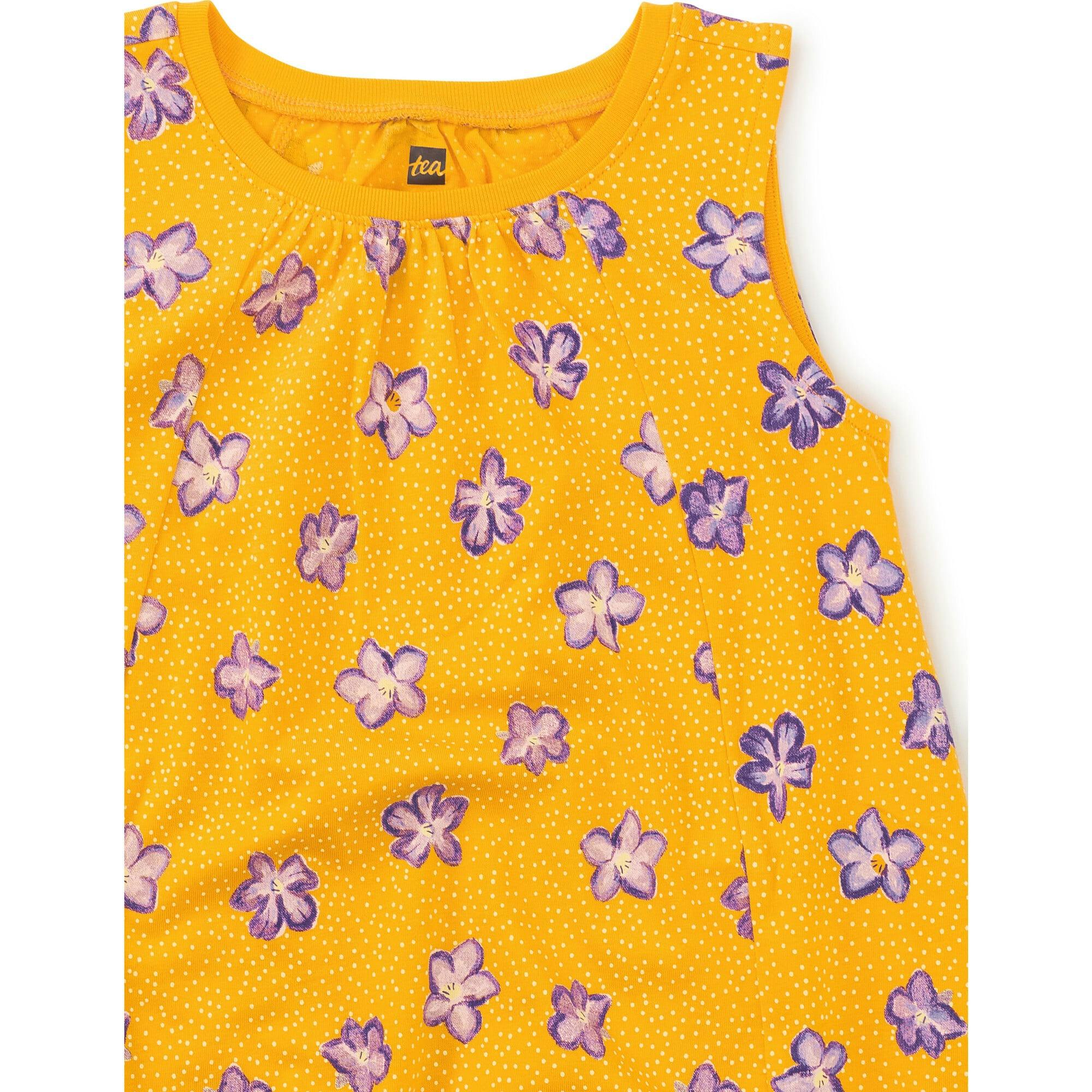 Trapeze Sleeveless A-Line Dress, Purple
