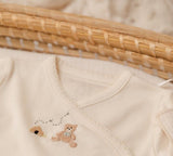 Pima Embroidered Pajama Set in Honey Bear