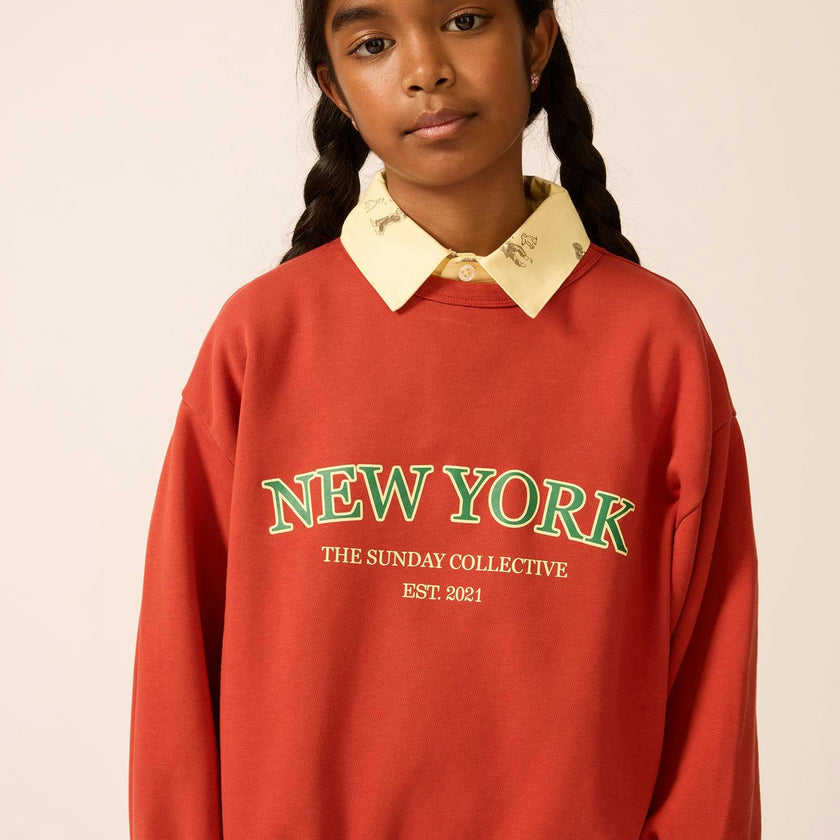 Organic Weekend Sweatshirt in Rhythm Red