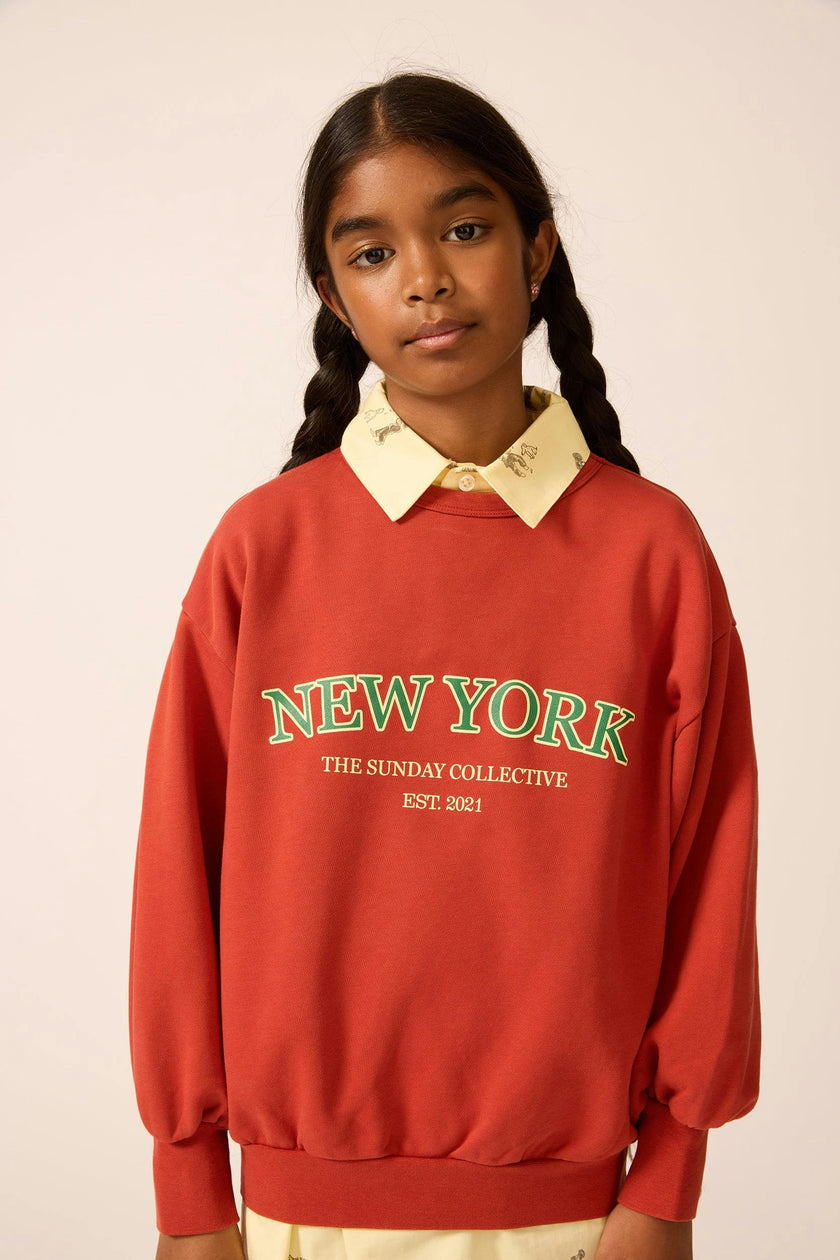 Organic Weekend Sweatshirt in Rhythm Red