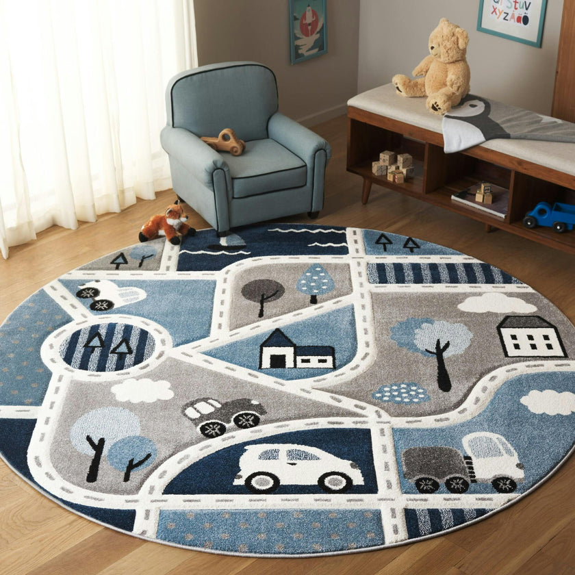 Carousel Kids 193 Large Round Rug