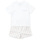 Hudson Boys' Short Set - Easter Bunnies Blue