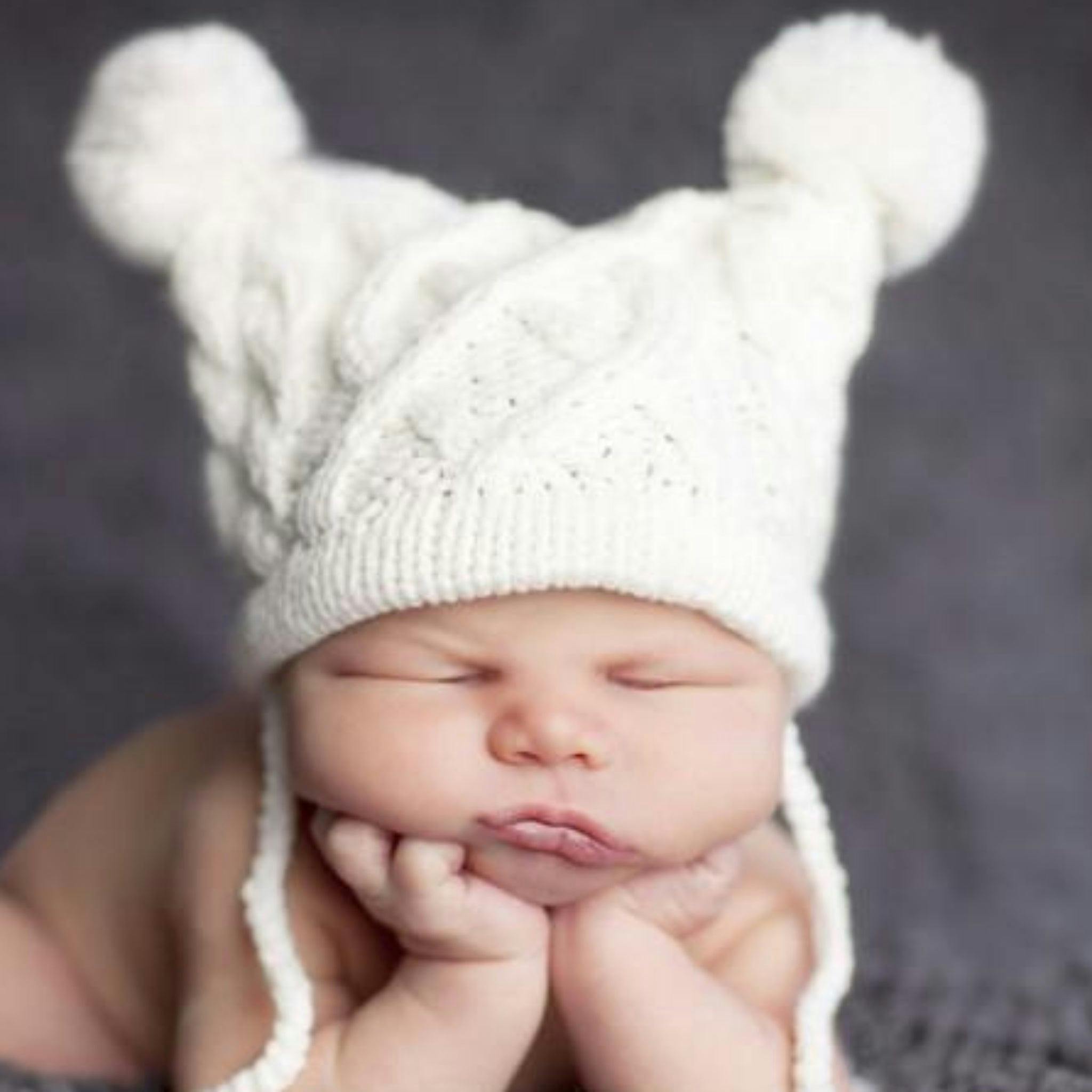Quinn Cable Pom Pom Knit Hat