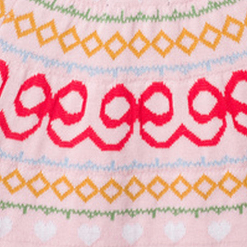 Girls Sweater & Flare Legging Set | Bow Fair Isle - Pink