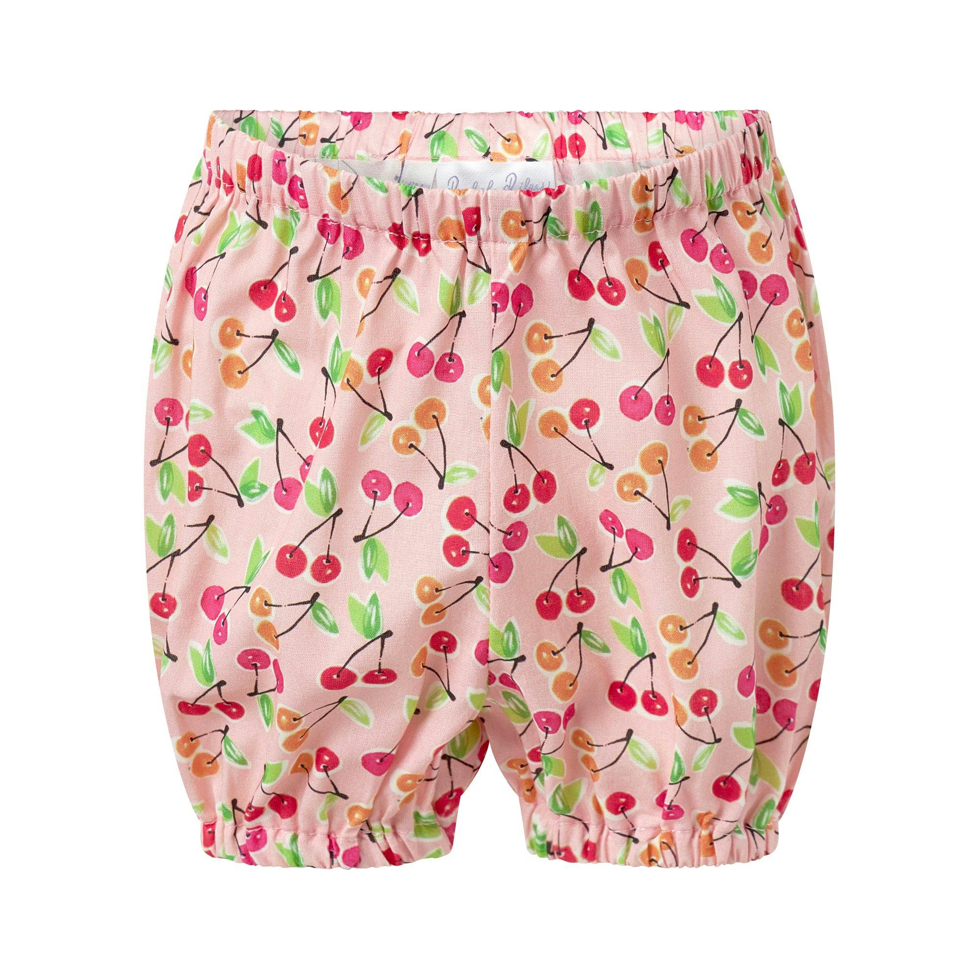 Cherry Button-Front Dress & Bloomers