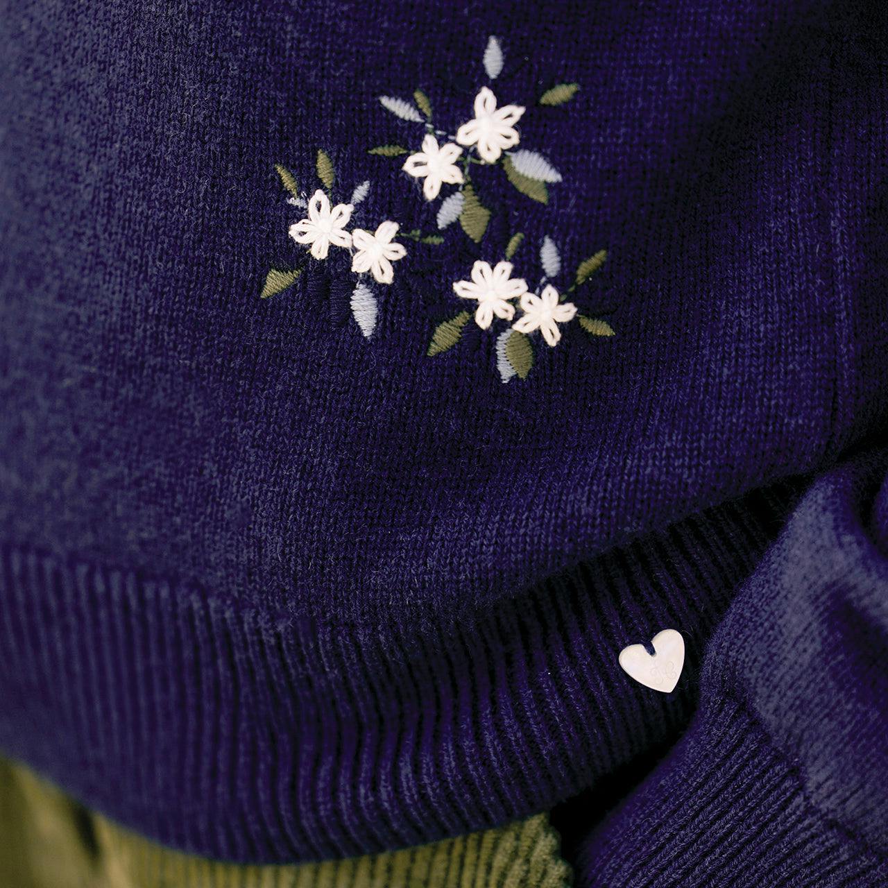 TARTINE ET CHOCOLAT Floral Fields Sweater - Marine