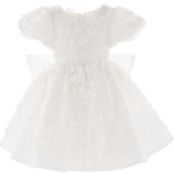White Moneta Floral Bow Dress