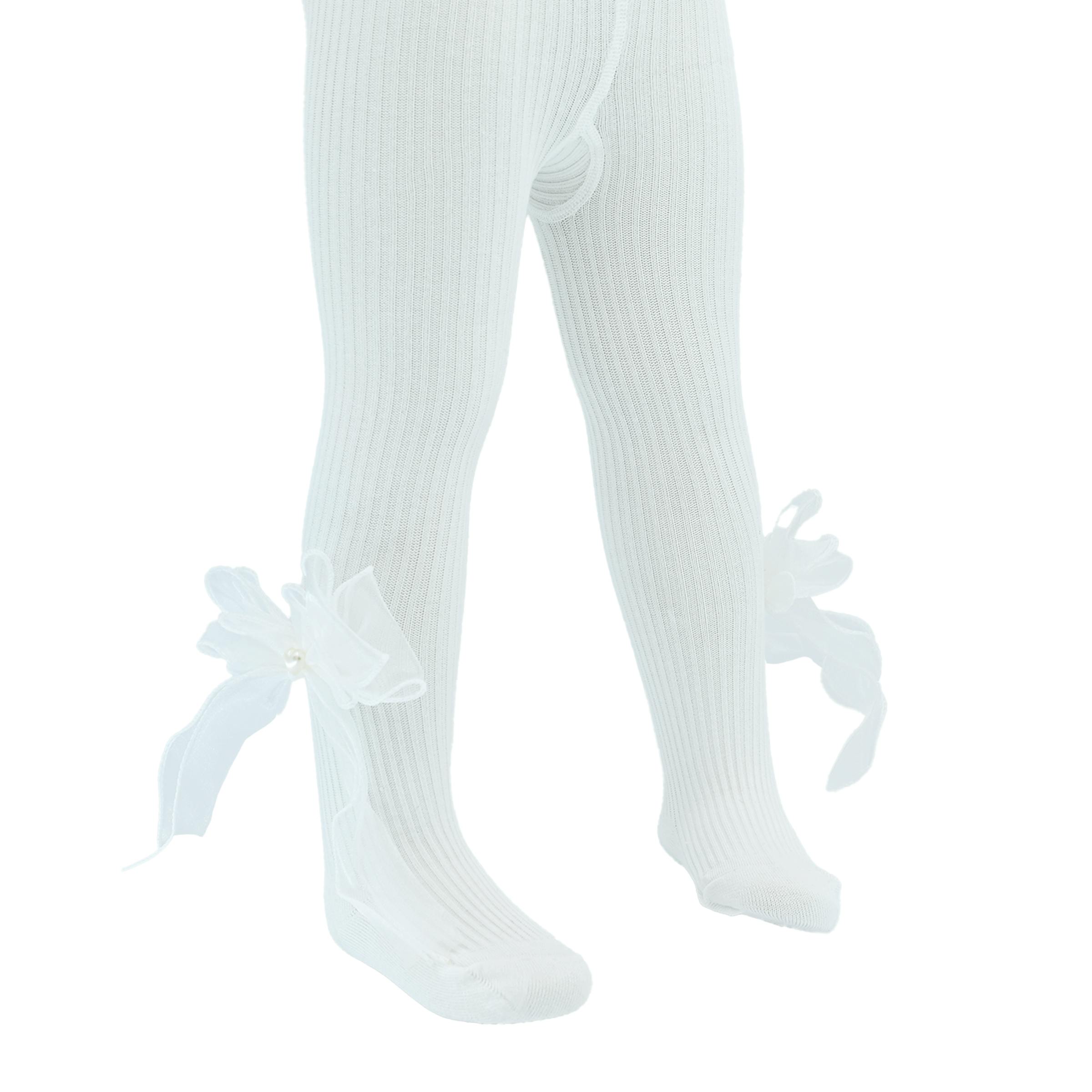 Heart Pearl Ribbon Tights