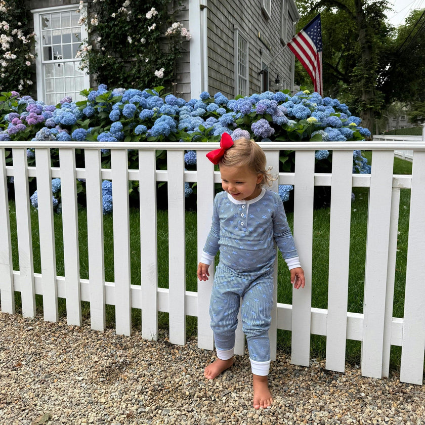 Stars & Stripes Kids Two Piece Henley Pajama Set