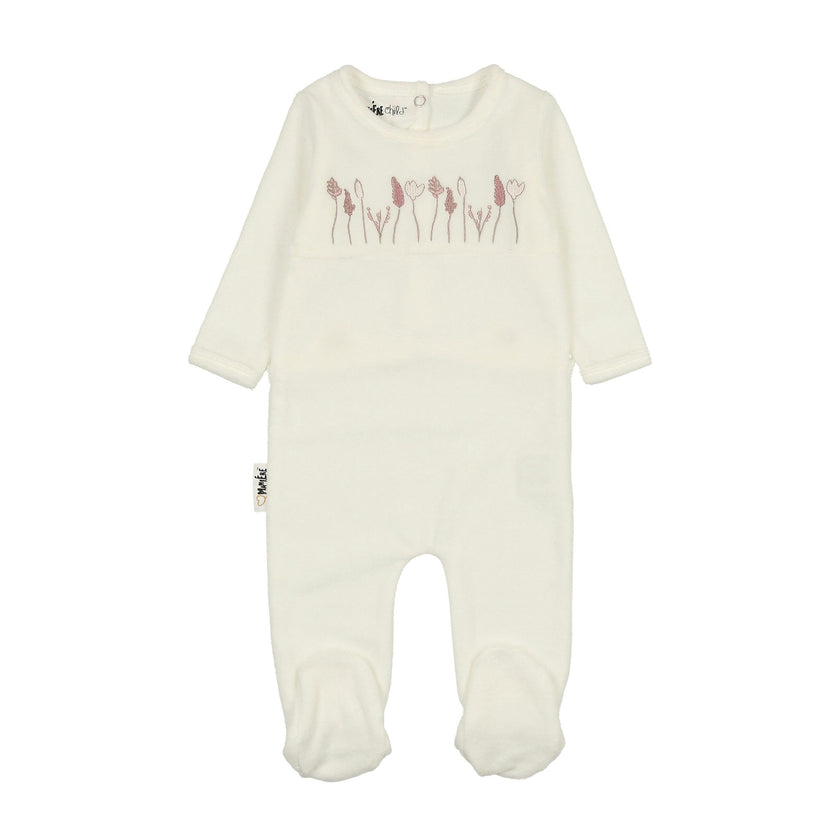 Boys Winter Garden Embroidered Long Sleeve Long Sleeve Footie