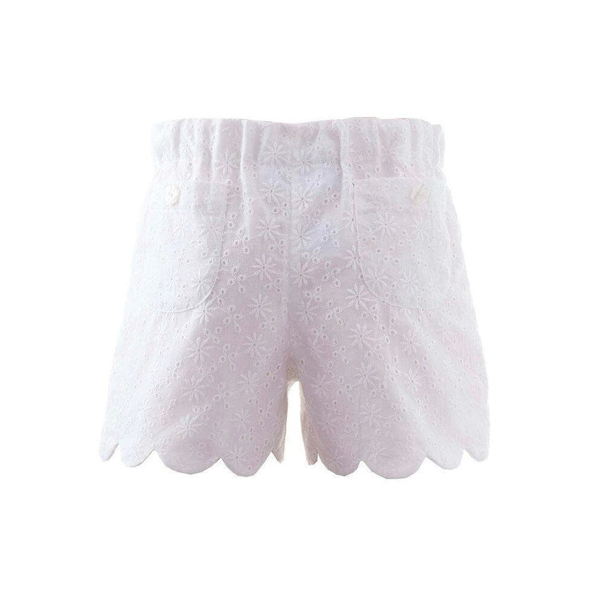 Eyelet Scalloped Shorts