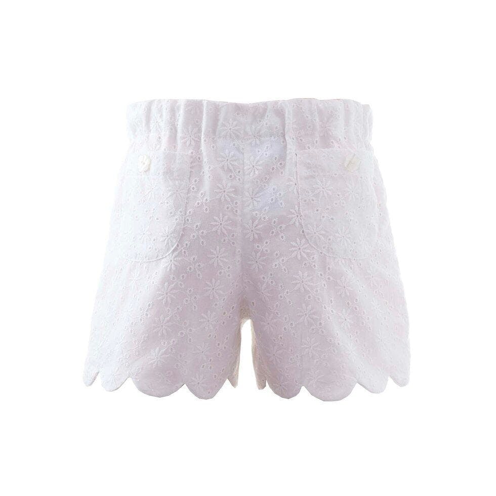Eyelet Scalloped Shorts