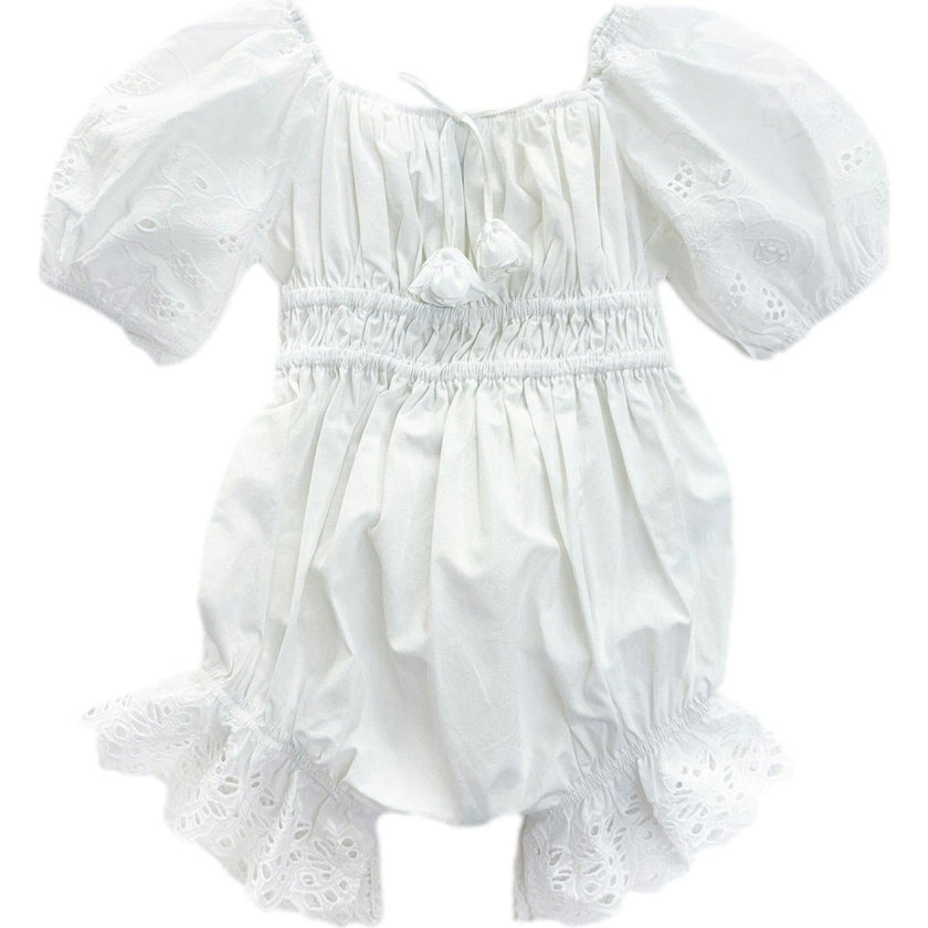 Blanca White Cotton Romper