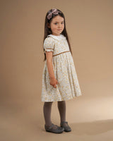 Antonella Dress Beige Mustard Floral