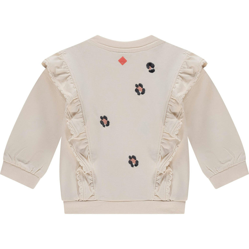 Ruffle Accent Leopard Sweatshirt