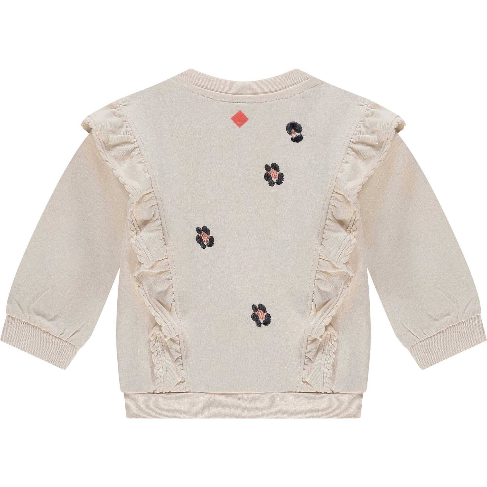Ruffle Accent Leopard Sweatshirt