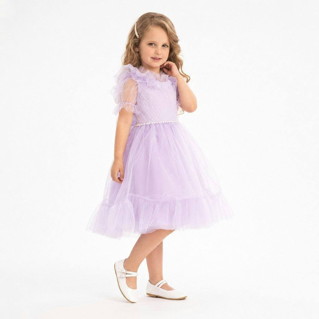 Dreamy Lilac Princess Tulle Birthday Dress for Girls