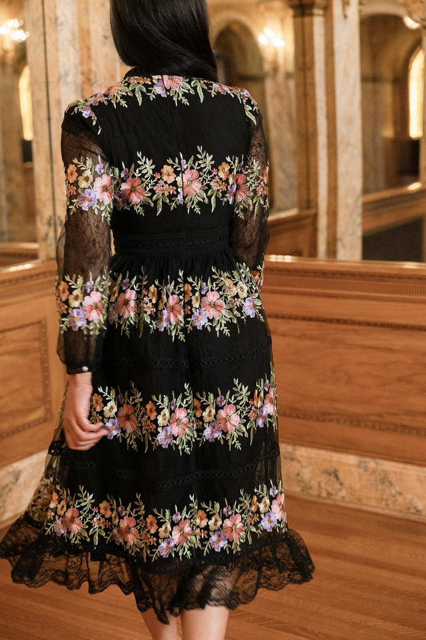 Sicily Dress in Moody Vivid Floral