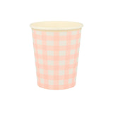 Set of 12 Gingham Cups