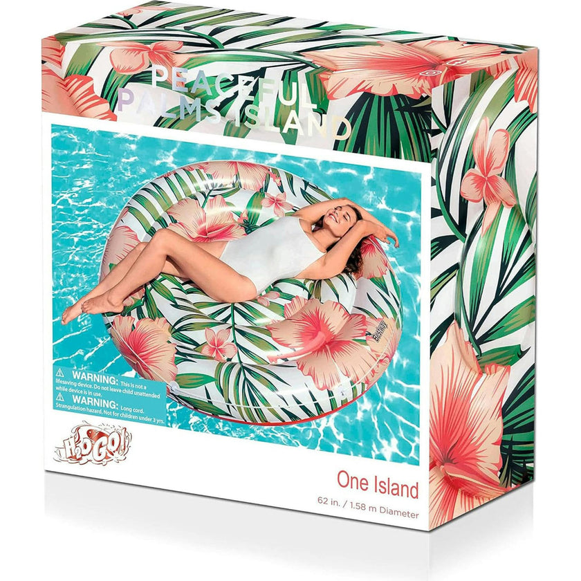 H2OGO! 62” Peaceful Palms Inflatable Pool Float