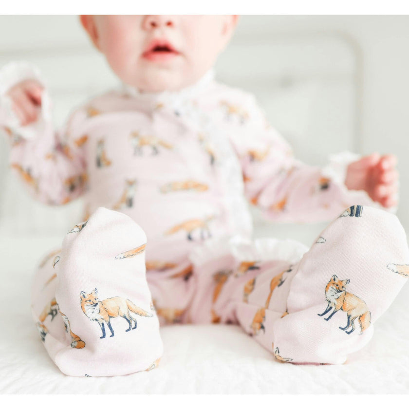 Pink Ruffle Footie