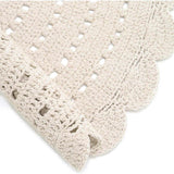 Alma Hand-Crocheted Scalloped Large Round Rug