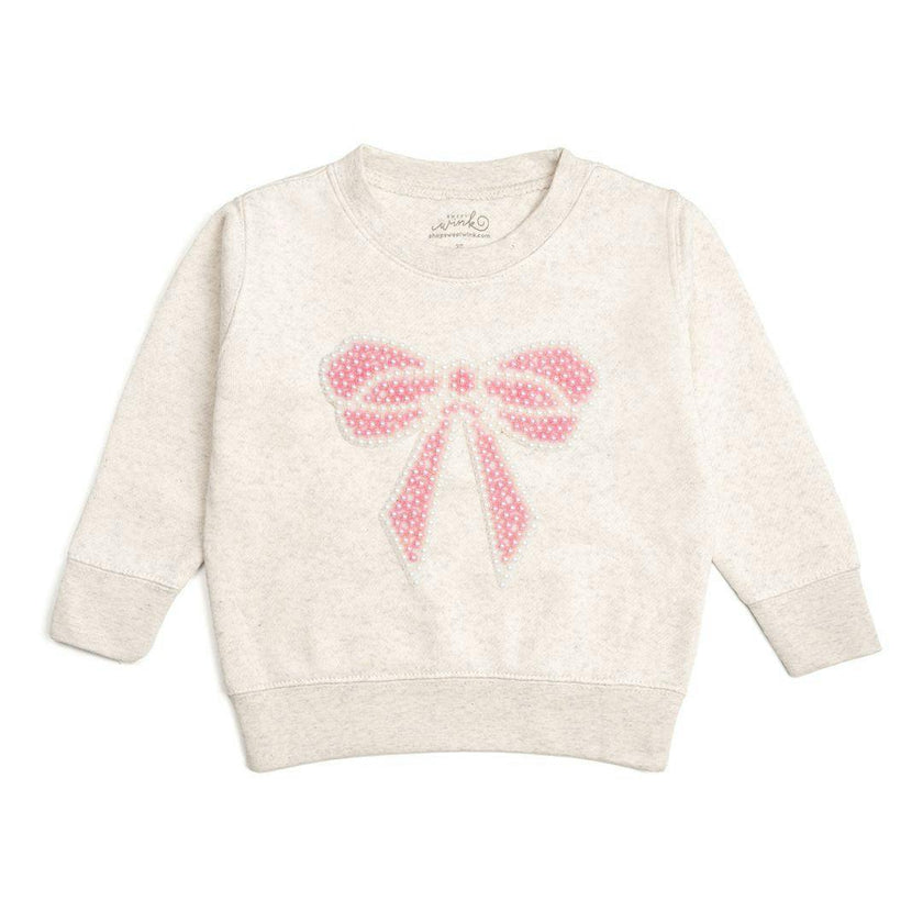 Pearl Bow Patch Sweatshirt
