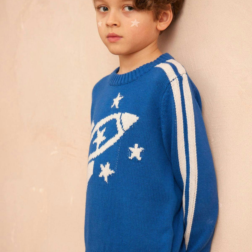 Striped Rocket Jumper – Cobalt