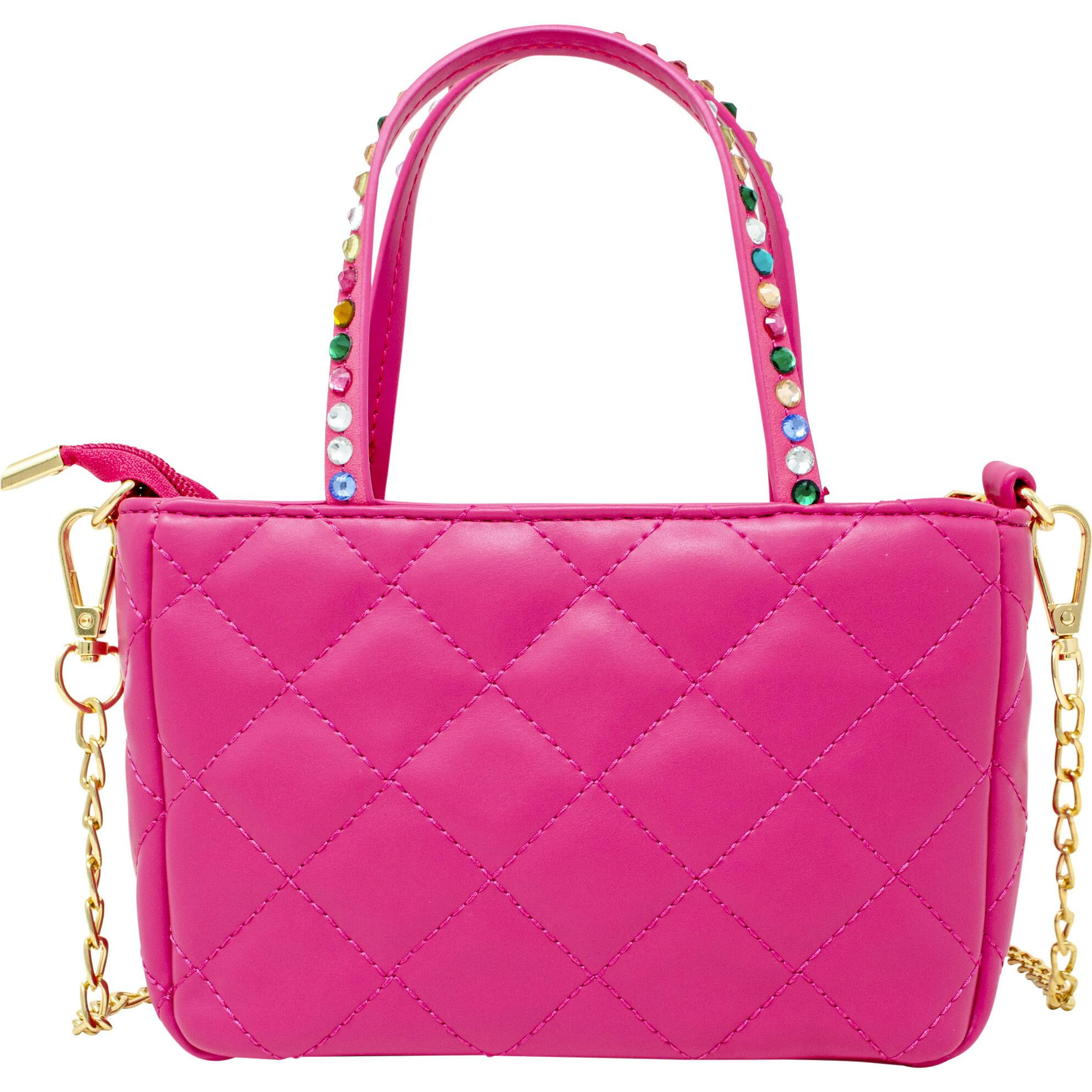 Quilted Rhinestone Tote Bag