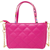 Quilted Rhinestone Tote Bag