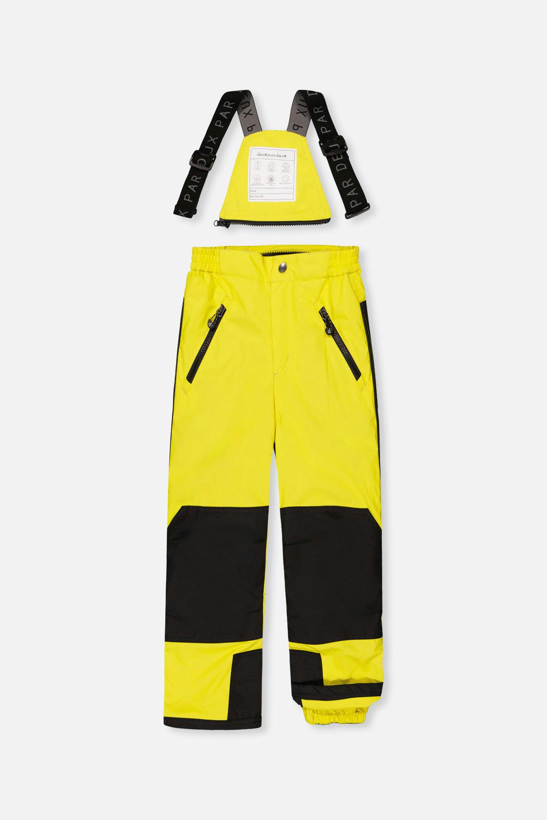 Two Piece Play Snowsuit Green Yellow And Blue Checkerboard With Yellow Pants