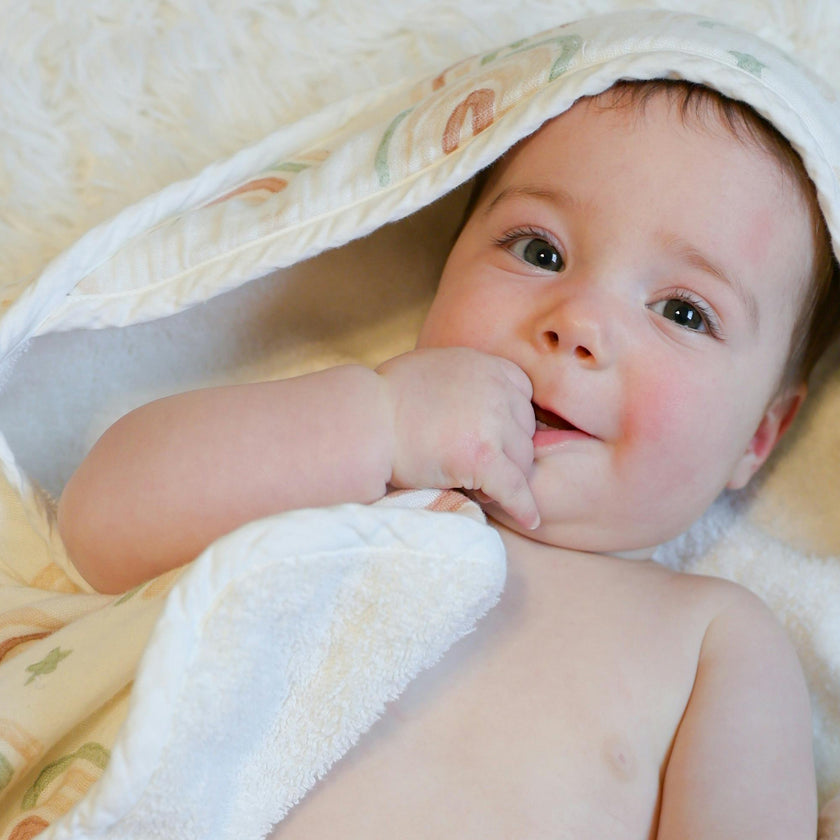 Parker Rainbow Hooded Baby Bath Towel