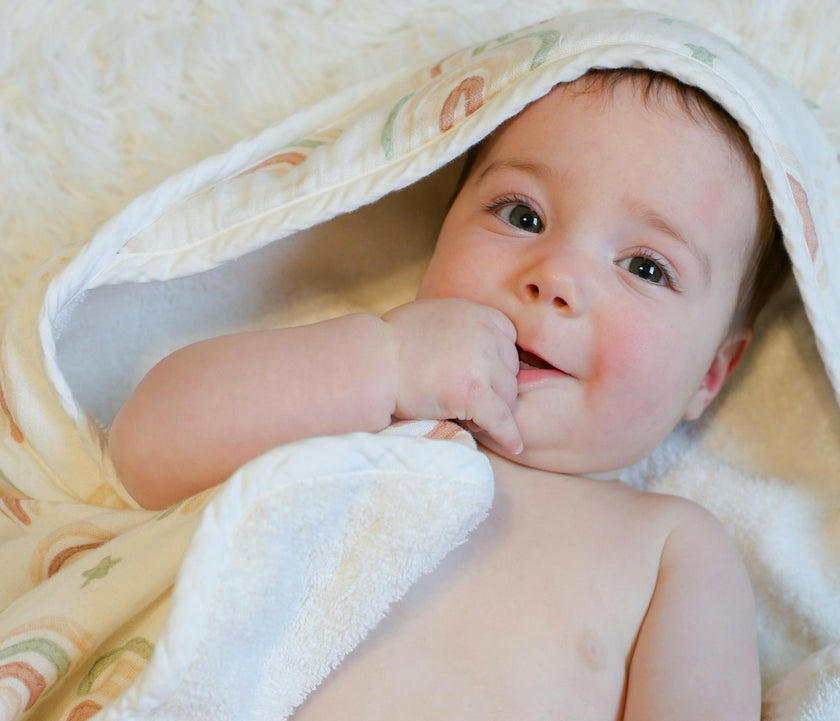 Parker Rainbow Hooded Baby Bath Towel