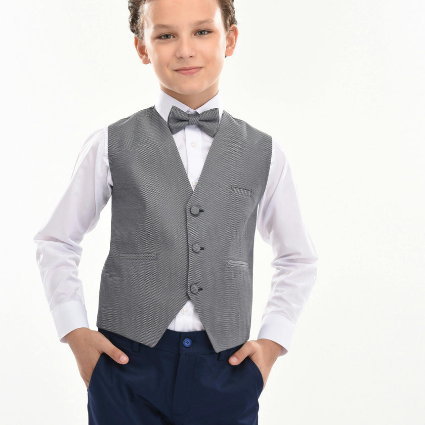 Gray Almendra Vest Outfit Set