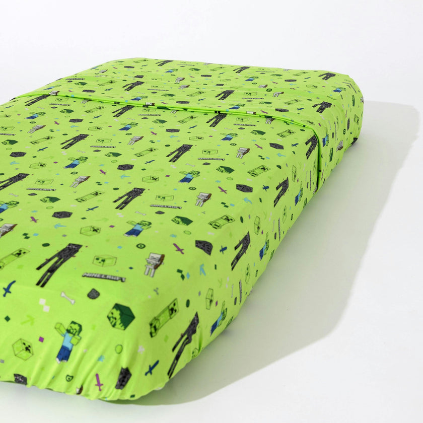 Minecraft: Mob Squad Bamboo Bed Sheet Set
