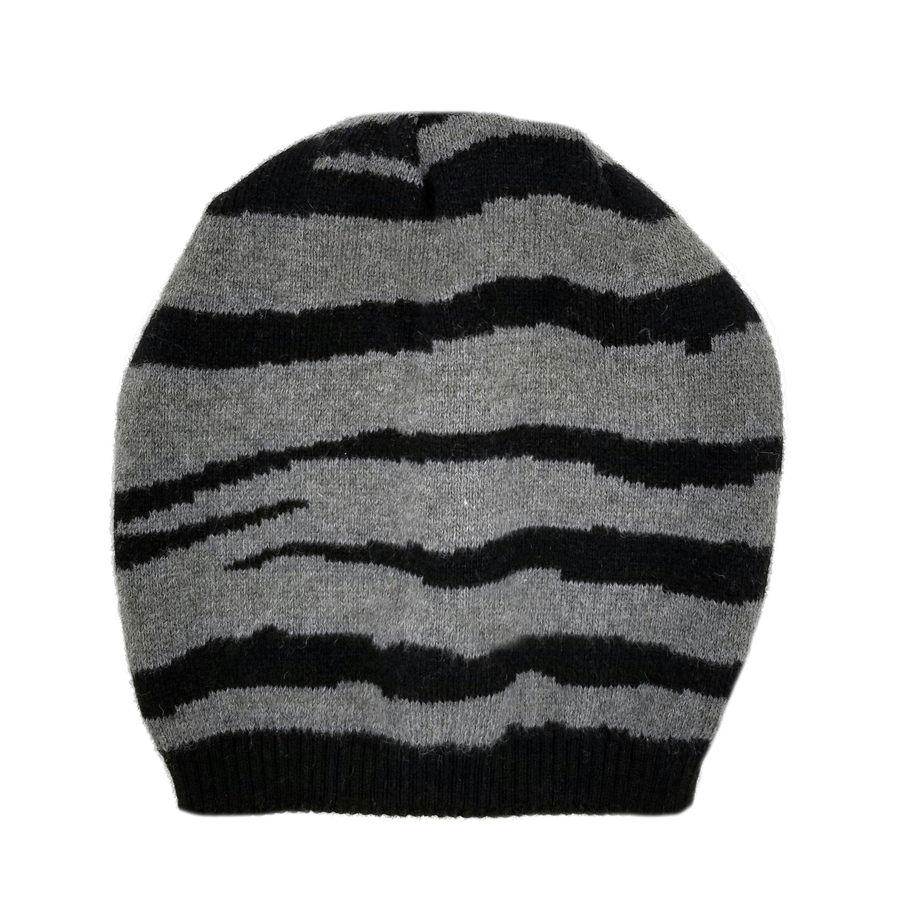Tiger Pattern Wool Hat (Snap On Pom Sold Separately)