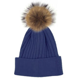 Ribbed Flat Wool Blend Hat (Snap On Pom Sold Separately)