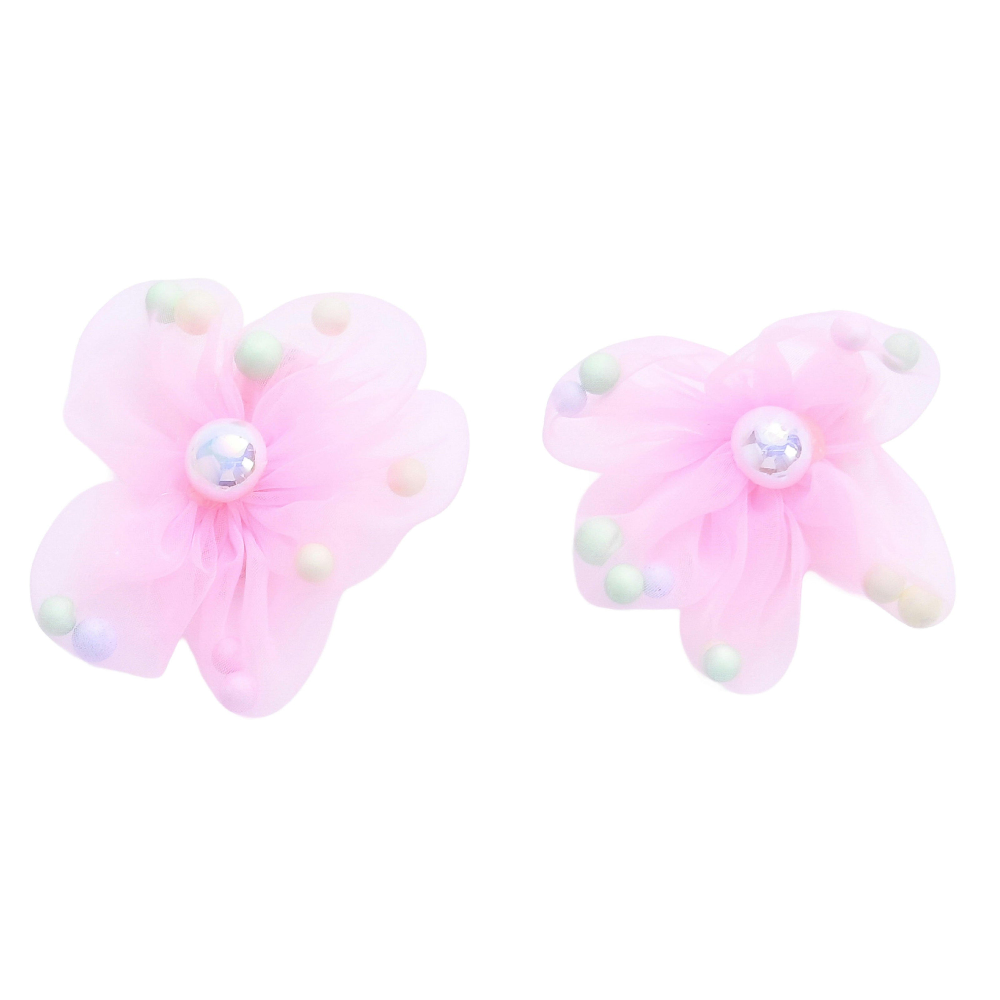 Beaded Flower Hair Tie Set