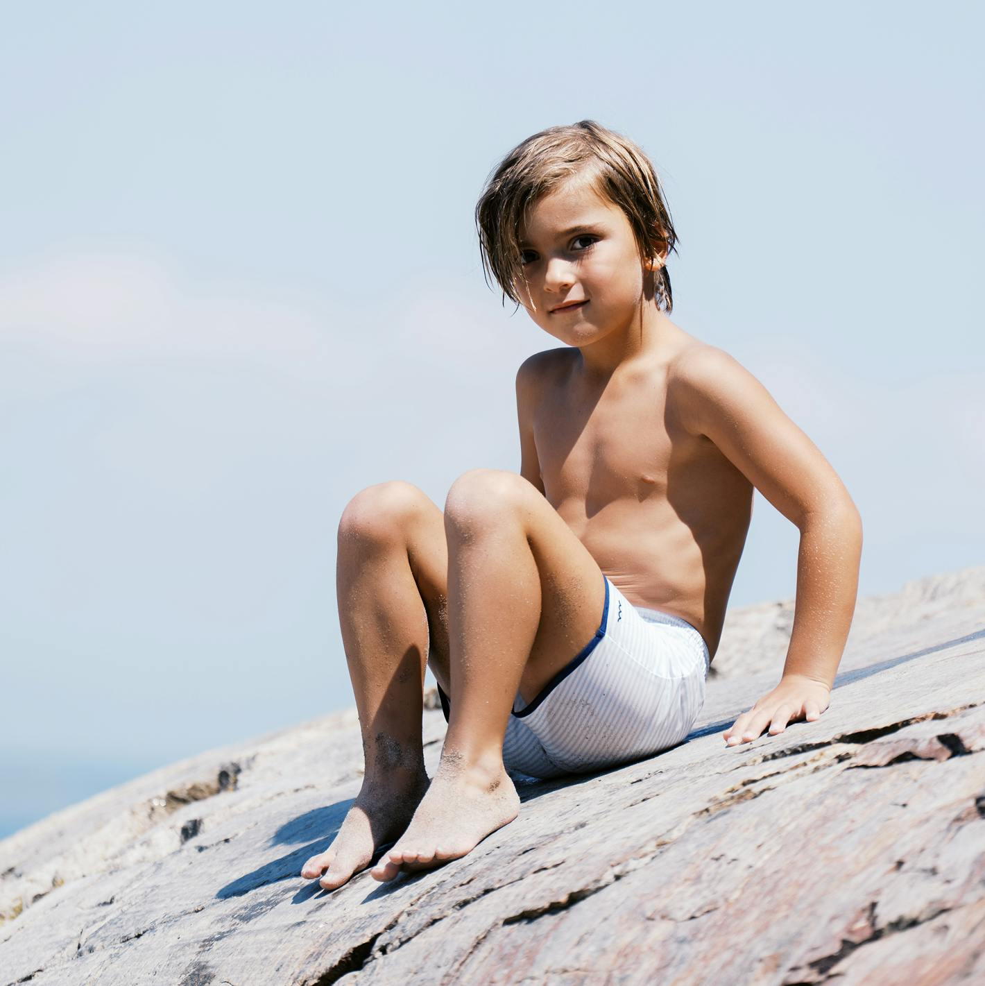 Powder Blue Stripe Boardies