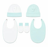 Newborn Deluxe Essentials Gift Set - 2 Bibs, 2 Hats & Mittens
