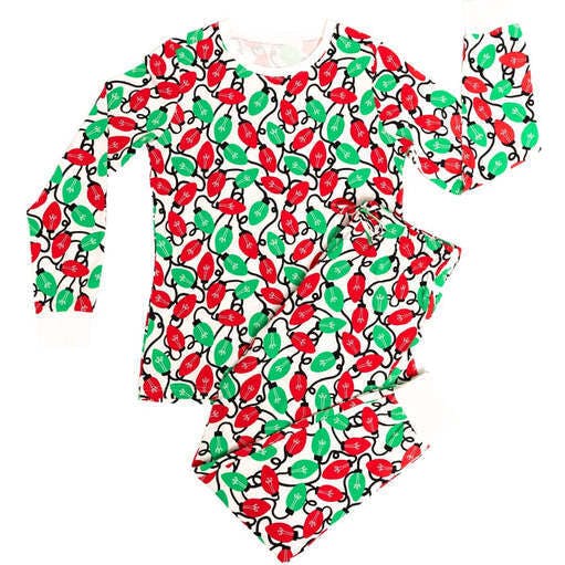 Organic Adult Men's Pajamas - Holiday Lights