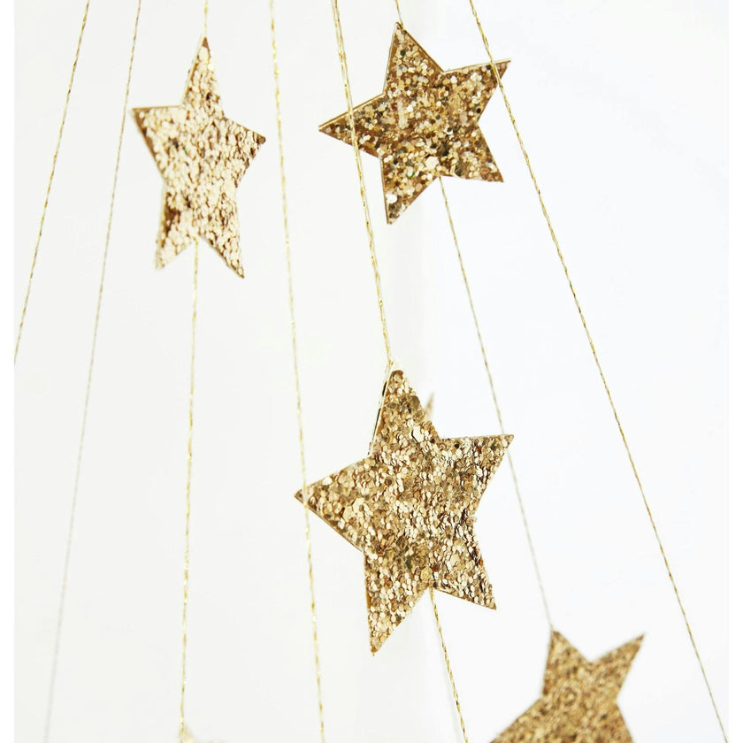Gold Sparkle Star Chandelier
