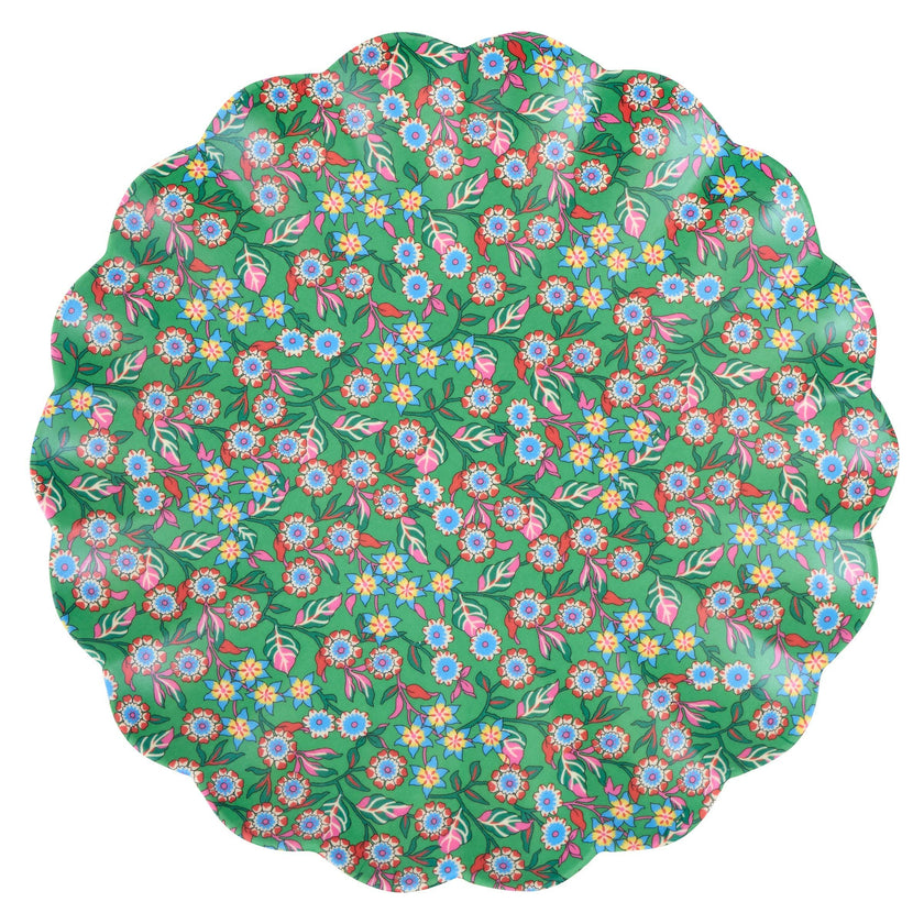 Meri Meri x Liberty Red & Green Reusable Large Plates