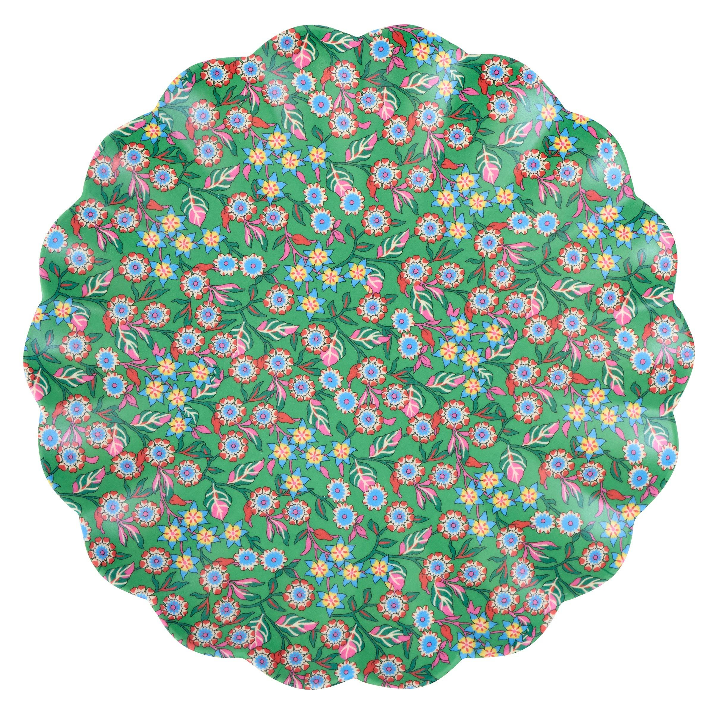 Meri Meri x Liberty Red & Green Reusable Large Plates