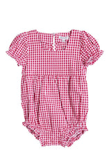 Baby Jessie Romper in Red Gingham